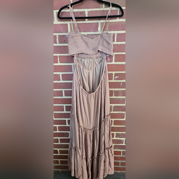 Free People Anthropologie Style Boho Lace Maxi Dress – Dusty Rose XL - Picture 4 of 5